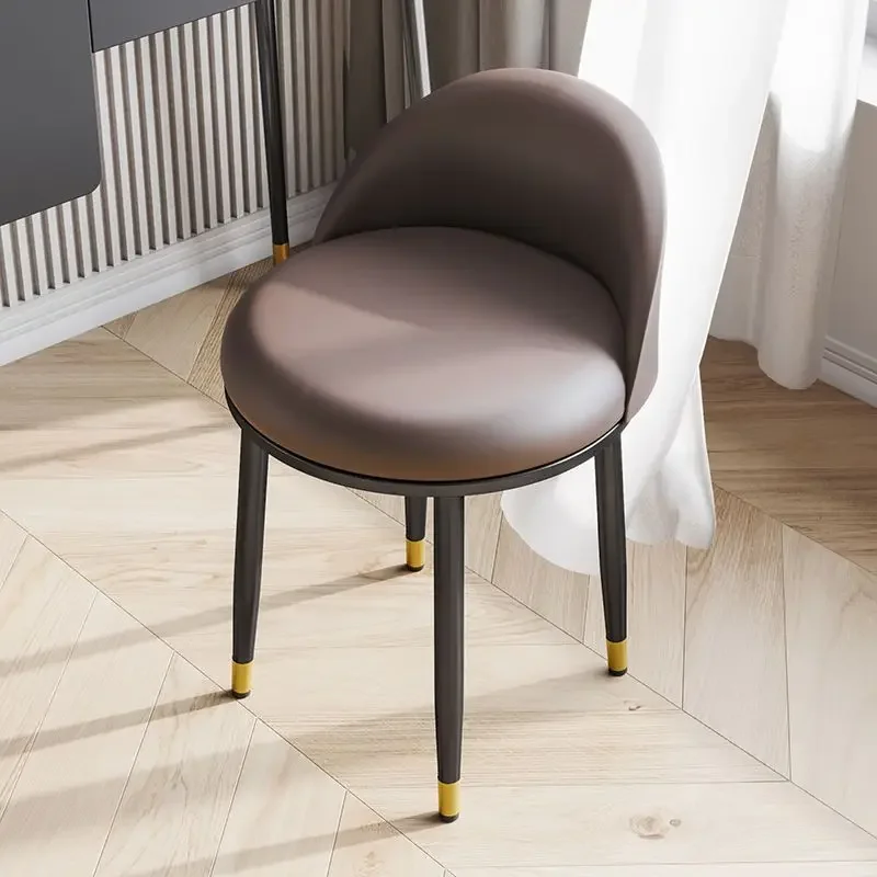 

Luxury Dressing Stool Soft Backrest Chair Modern Minimalist Bedroom Dressing Stool Ins Girl Princess Stools Ottomans Furniture