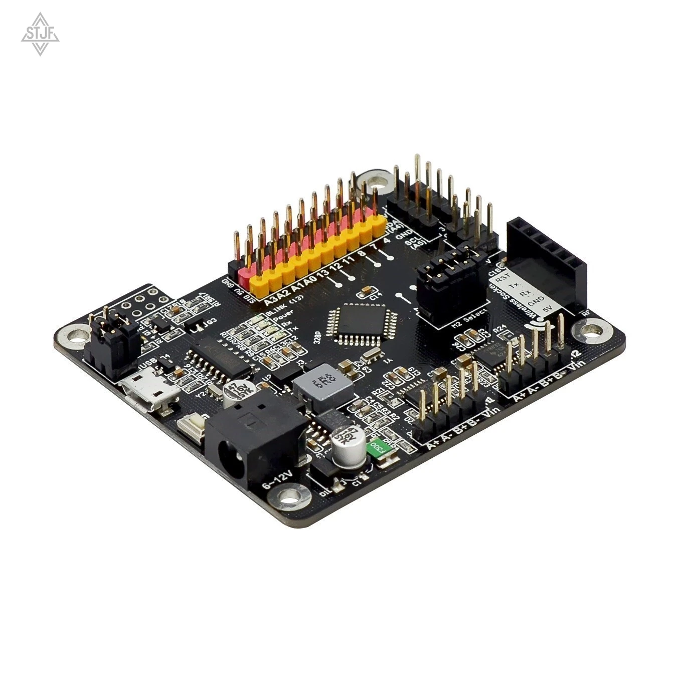 SJTF 24-way bus steering controller driver board supports Wifi/ gamepad/For Bluetooth /MP3 hexapod robot motherboard