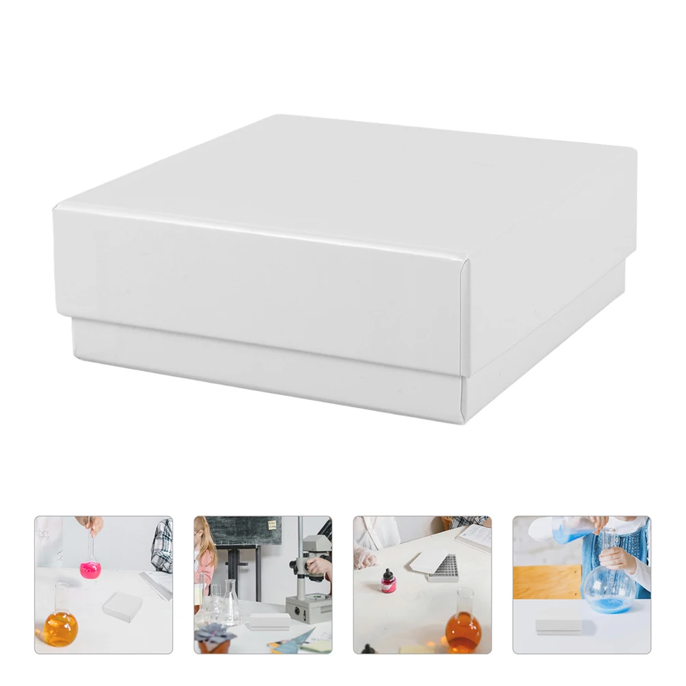 

2 Pcs Experimental Consumables Freezer Sample Storage Box Bins with Lids Paper Polypropylene Container