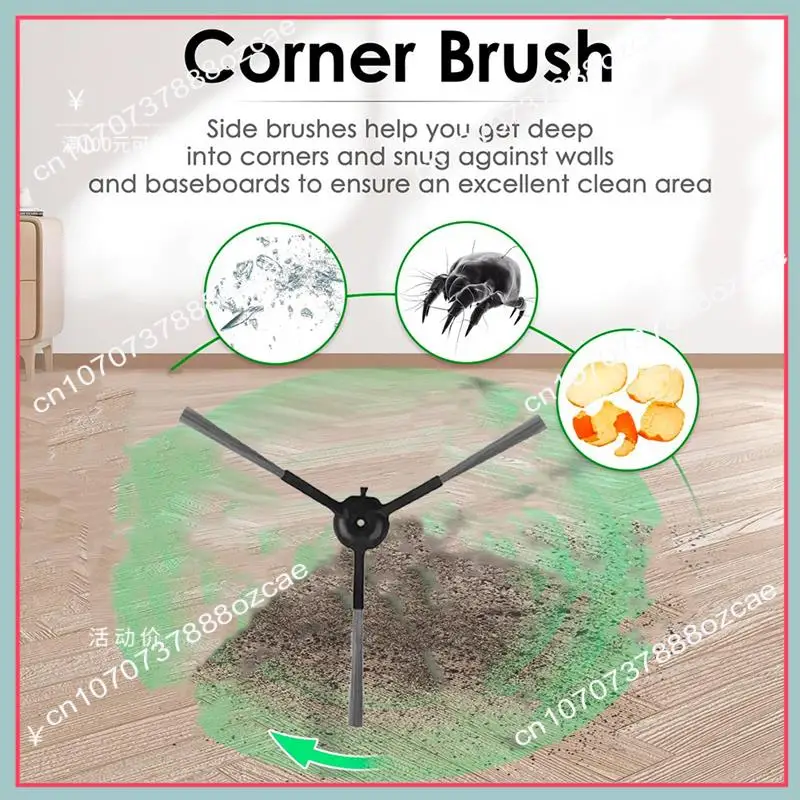 A26p 12 pçs escova lateral para roidmi eve max auto esvaziamento robô aspirador de pó peças substituição acessórios reposição longa duração