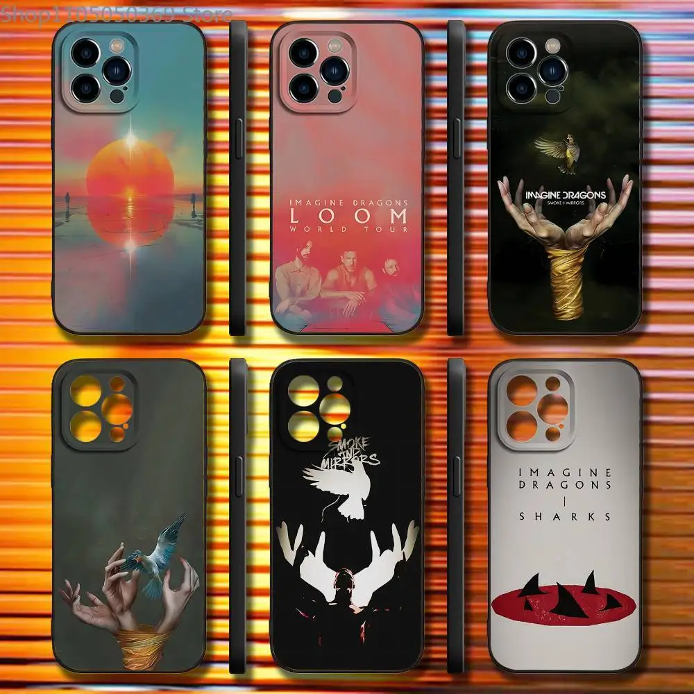 I-Imagine D-Dragons Loom Phone Case For iPhone 17,16,15,14,13,12,11,Pro,Max,Plus,X,XS,SE4,E,Mini,Soft Black Case