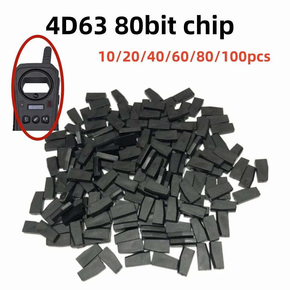 4D63 Blank Ceramic Transponder Chip 4D63 40/80bit ID63 ID83 TP33 Car Key Chip for Ford Mazda Lincoln Car Remote Key Accessories