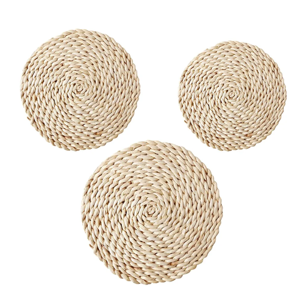 

Straw Placemat Thick Insulation Protective Placemat 11cm Lightweight Heat Resistant Mat for Cup Bowl Dish