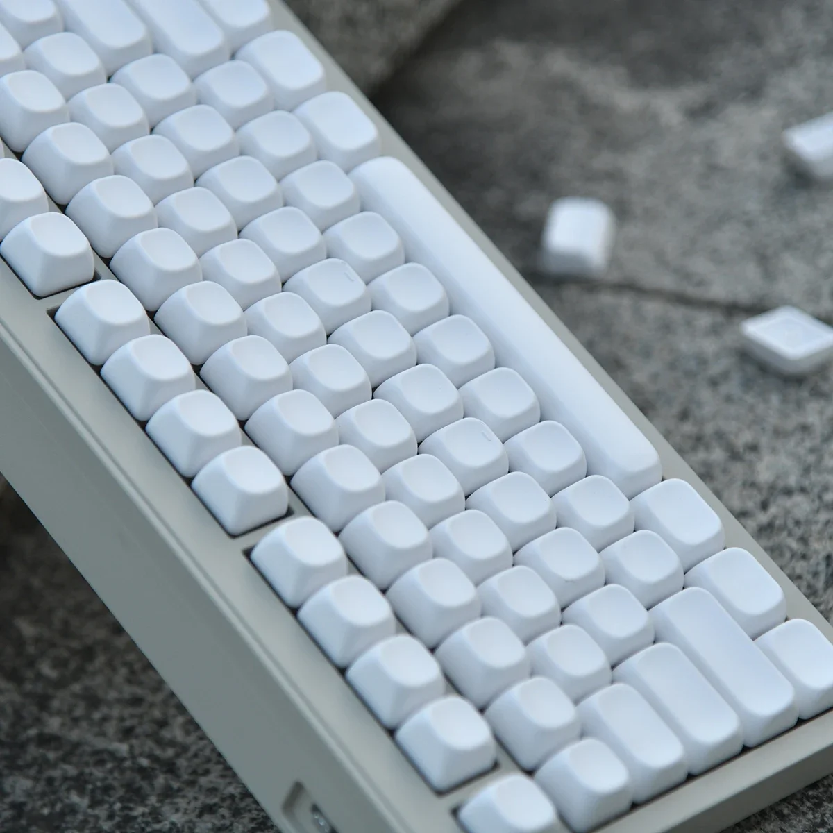 Imagem -04 - Simples Branco Keycaps Conjunto Completo de Teclado Keycaps Não Gravados Pbt Cereja Mda Soa Altamente Puro 152 Chave