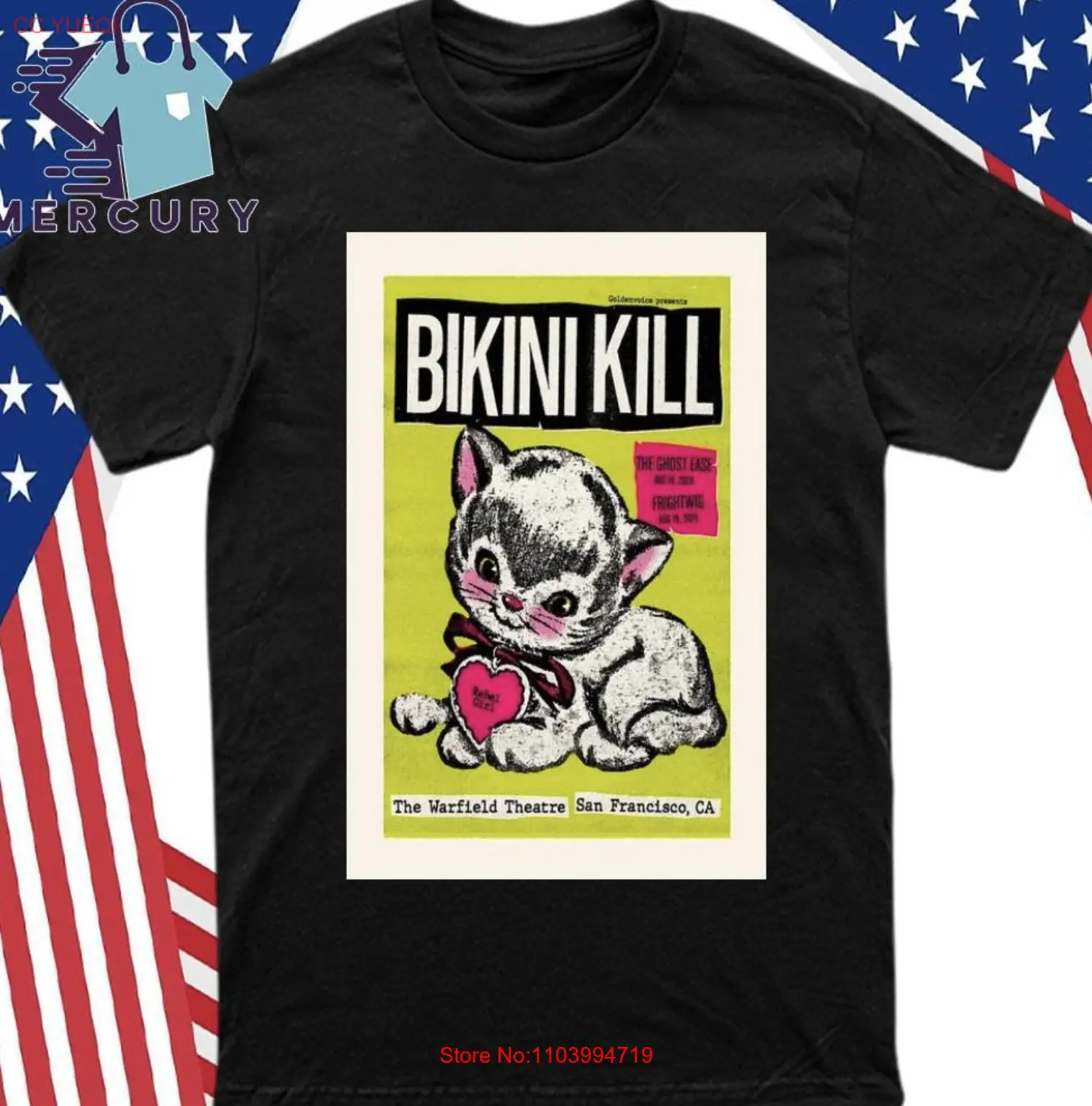 San Francisco Ca August 18-19 2024 Bikini Kill Tour Poster Shirt