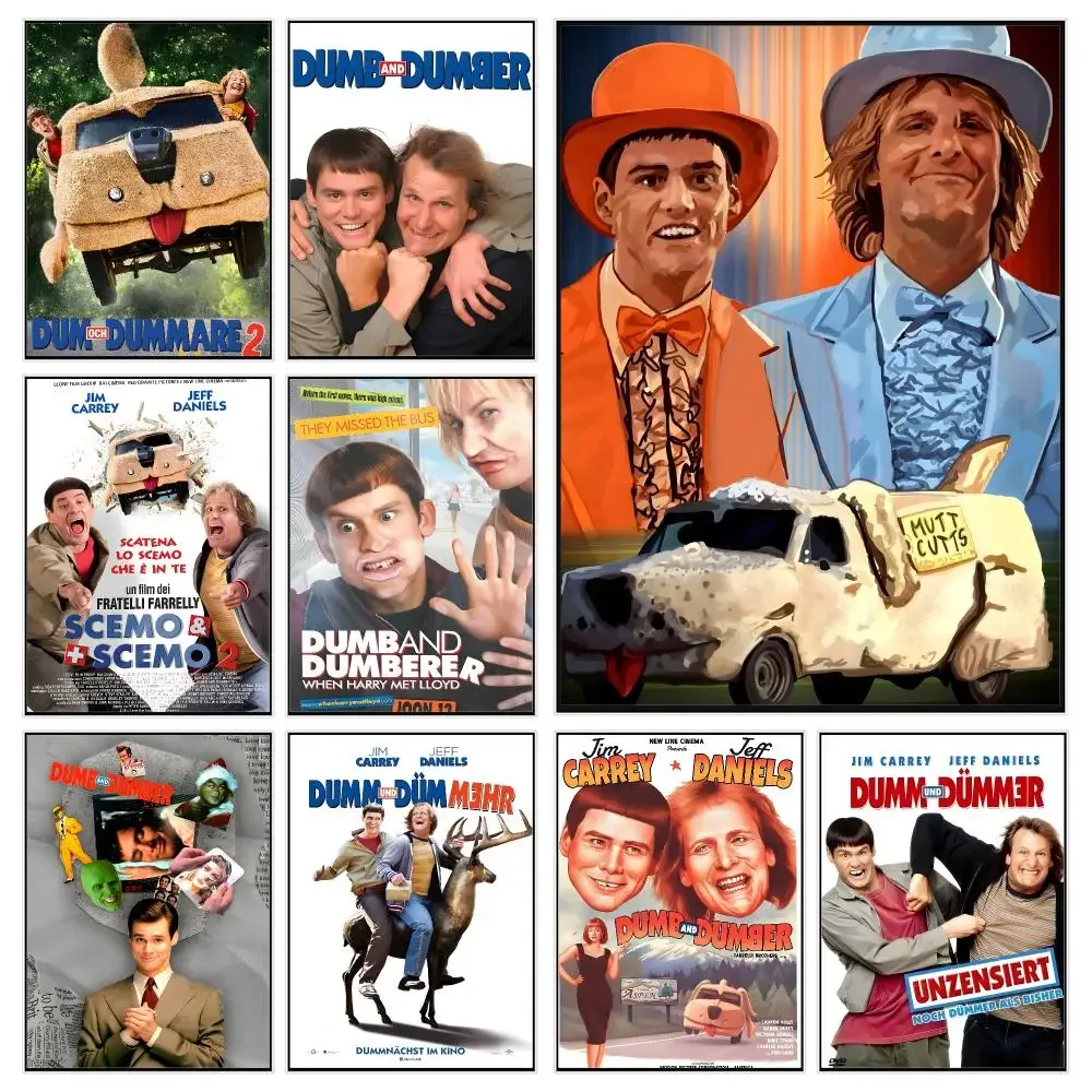 Comedy Movie D-dumb and Dumber Poster Trendy Aesthetic Wall Decor for Dorm & Bedroom