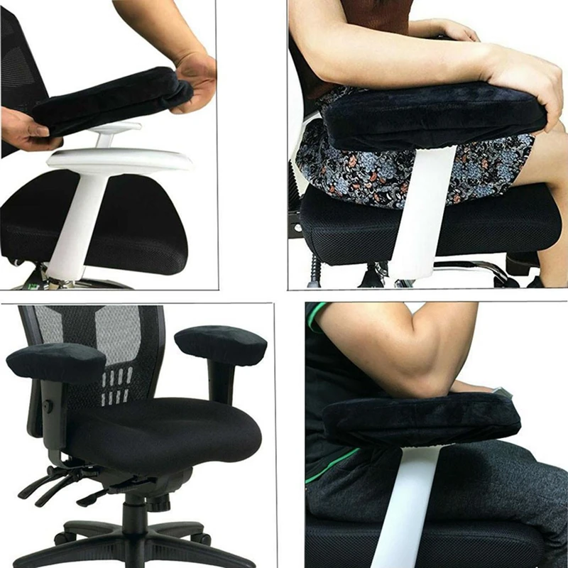 Accoudoir de chaise ergonomique en mousse à mémoire de forme, repose-bras confortable, housse pour les coudes et les avant-bras, 2 pièces