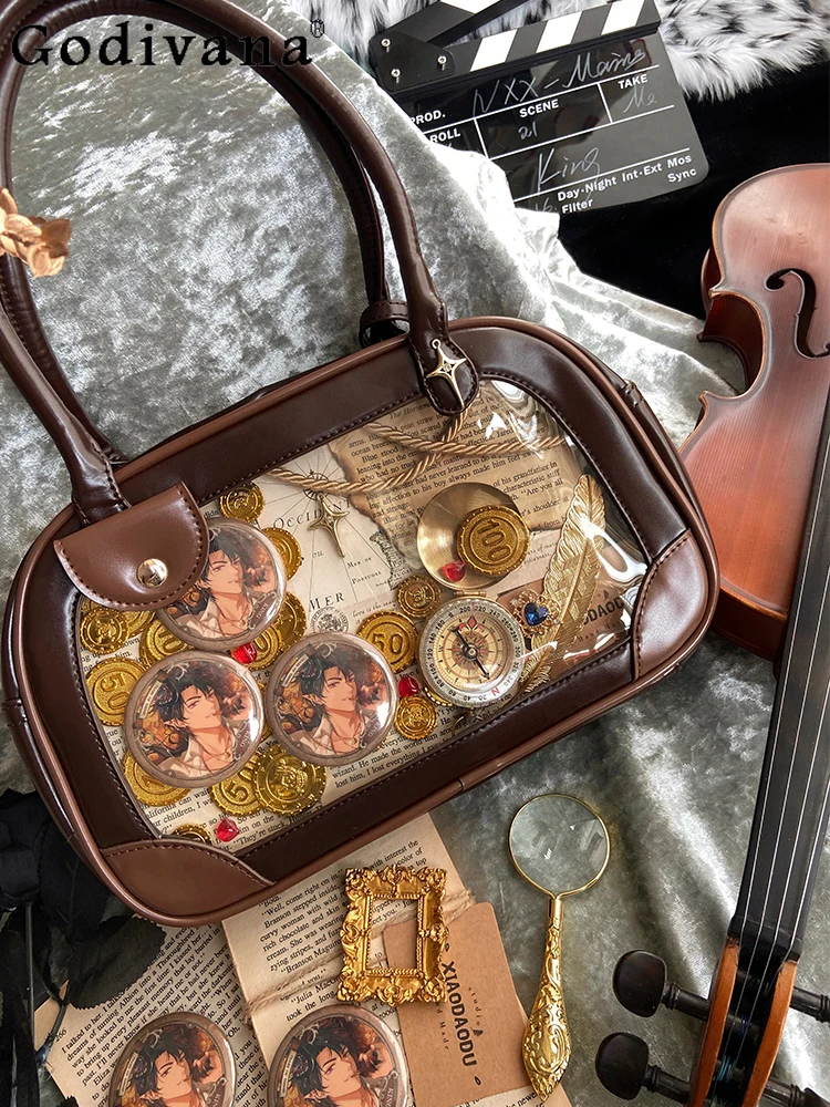 

Японская оригинальная большая вместительная сумка в стиле Лолиты, 20 см, милая кукольная сумка, повседневная универсальная сумка на плечо для женщин