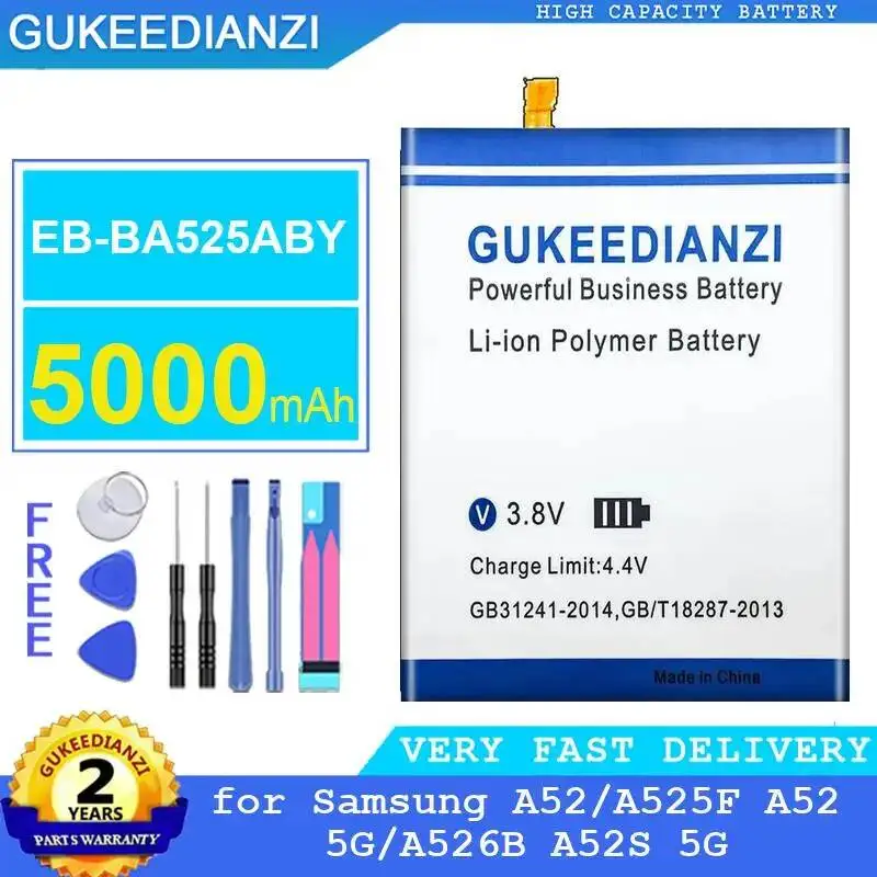 Long-Lasting Performance 5000mAh Mobile Phone Battery EB-BA525ABY For Samsung Galaxy A52 A525F A52 5G A526B A52S 5G