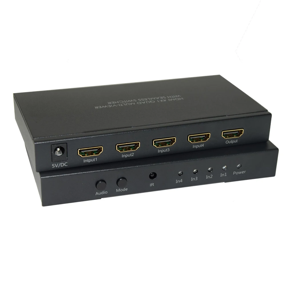 

1080P 60Hz 4x1 HDMI Multi-Viewer Seamless Switch 4 In 1 Out HDMI Quad Multi-Viewer Multi Screen Switch 5 Display Modes with IR