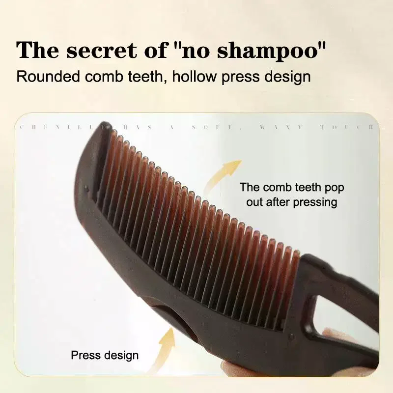 Oil-Control Energy Comb, Hollow Scalp Brush, No Shampoo Needed, Removes Grease & Dandruff, Hair Cleansing Massage Comb for Oily