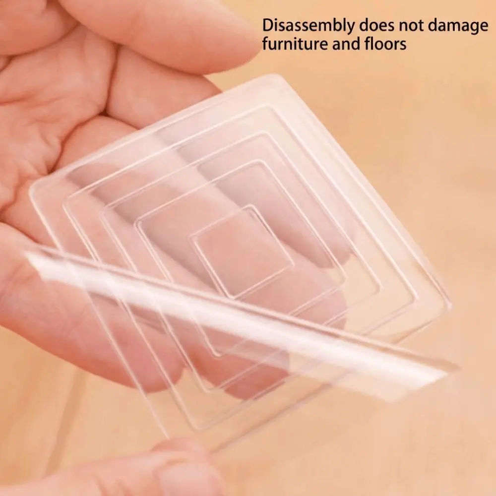 4Pcs Non-Slip Silent Table Foot Mat Transparent Washable Furniture Gaskets Multi-functional Anti Vibration