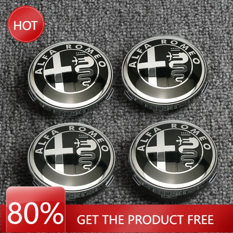 Radkappen 4er-Set Auto-Emblem Radnabenabdeckung Autozubehör für Alfa Romeo Giulietta 159 Mito Giulia Stelvio 147 156 Tonale