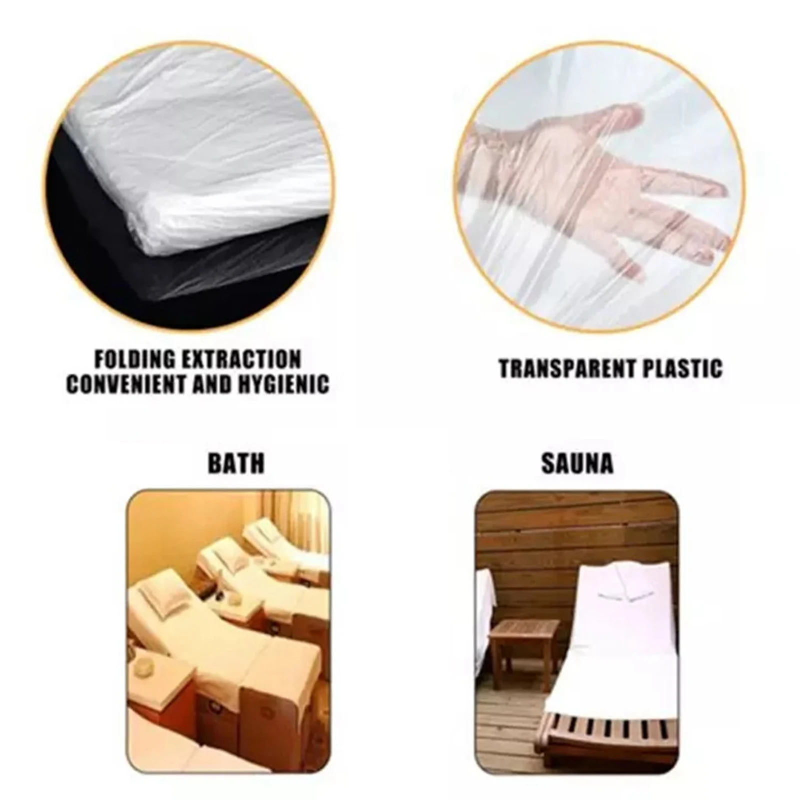 100Pcs Disposable Massage Table Sheets Comfortable SPA Bed Sheets for Esthetician