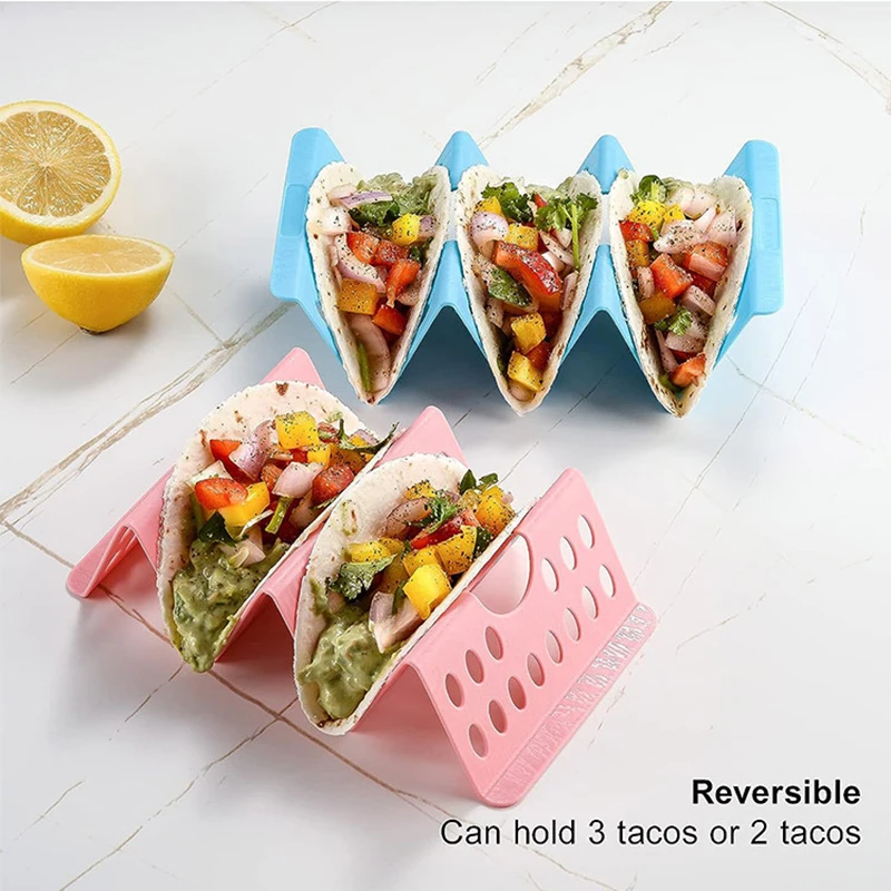 Hollowed Wave Shape Pancake Holder, Mexican Taco Display Rack, Prateleira de Tortilha de Plástico Criativo