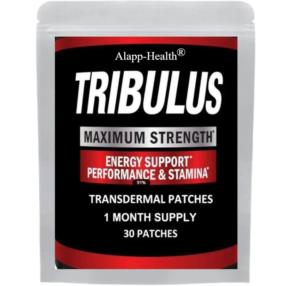 Tribulus Terrestris Extract Transdermal Patches Energy Booster With Estrogen Blocker 30 Patches One Month Supply