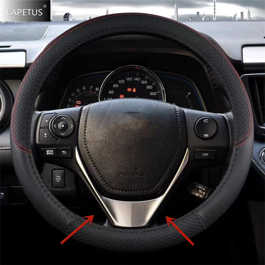 

Carbon Fiber For Toyota Corolla 2014 - 2018 / RAV4 2014 2015 2016 2017 2018 Steering Wheel Button Panel Cover Trim Accessories