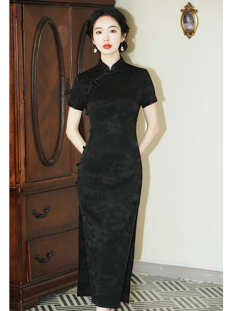 

Новинка: улучшенный китайский стиль, повседневный, с низким вырезом, короткий рукав, ретро-дизайн, высокое качество, модный