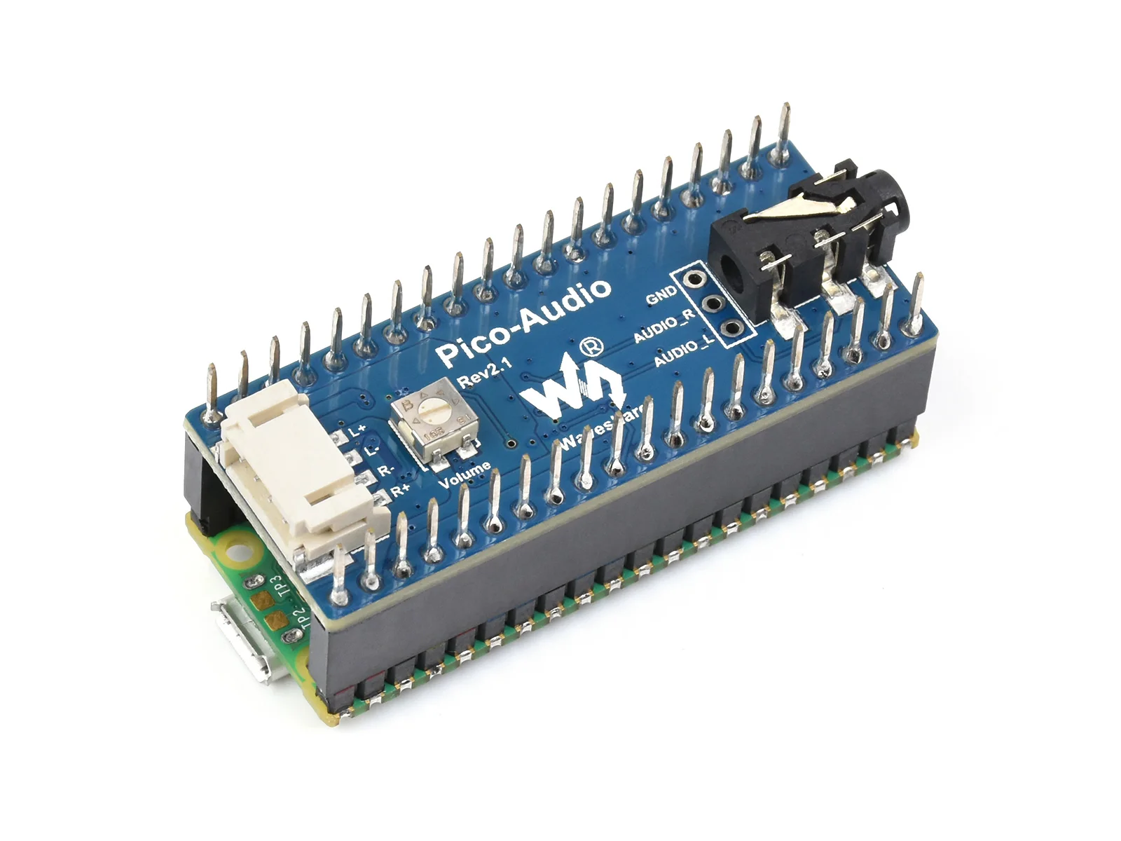 Waveshare Audio Expansion Module For Raspberry Pi Pico, Headphone And Speaker Signal Output At The Same Time