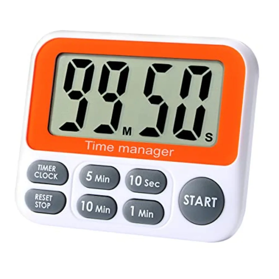 

Digital Countdown Kitchen Timer Count Up Down Magnetic Timer Clock with Loud Alarm Fast Setting for Cooking Baking Gym Students