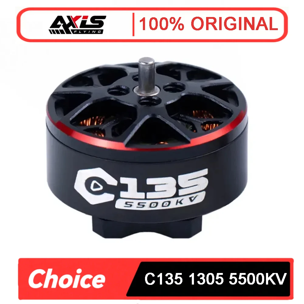 

Axisflying C135 1305 5500KV FPV бесщеточный двигатель 4S Lipo 1,5 мм вал для RC 2,0 дюйма Cinewhoop 2,5 дюйма зубочистка FPV дроны