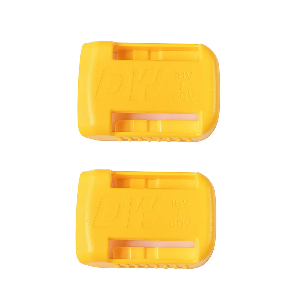 1/2/3 pièces pour Dewalt 18V 20V 60V support de batterie supports de stockage muraux support affichage cintre Dock batterie ceinture boucle jaune