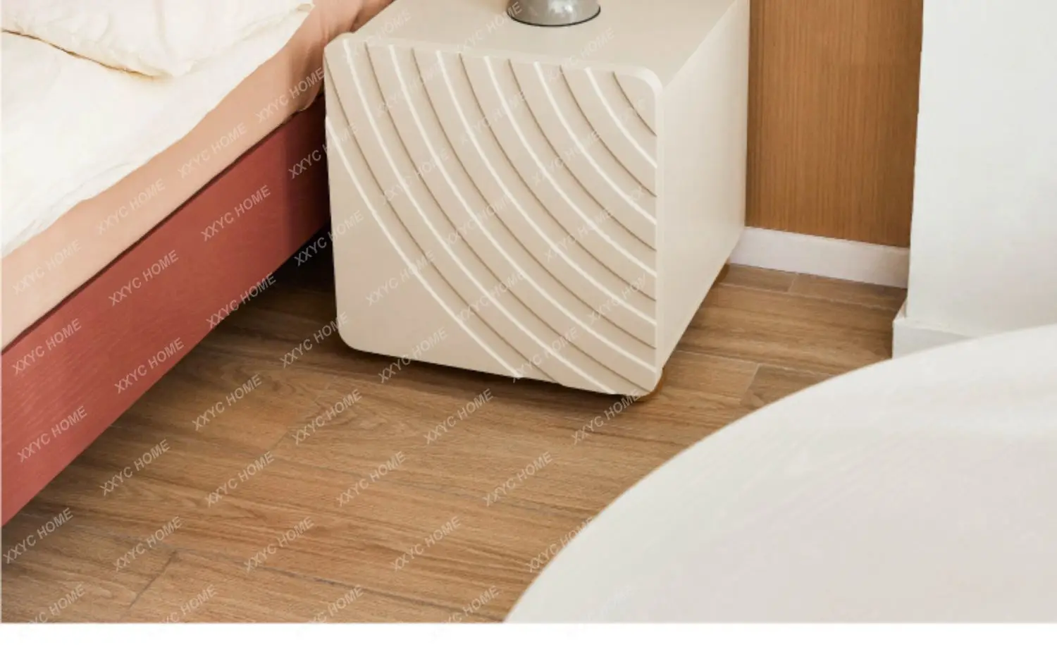 Nordic bedroom small cabinet designer locker original light luxury texture storage small bedside table