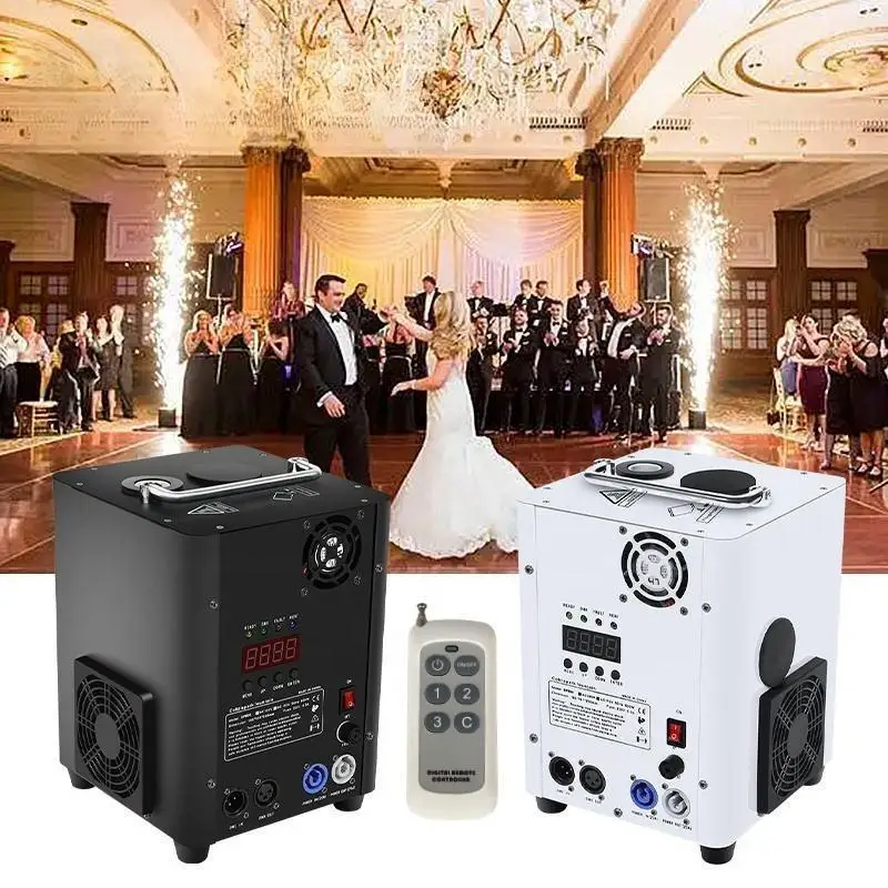 2x New 600W Cold Spark Machine With Flycase option Cold Firework Machine DMX Remote Control LCD Cold Sparking Machine Powder Ti