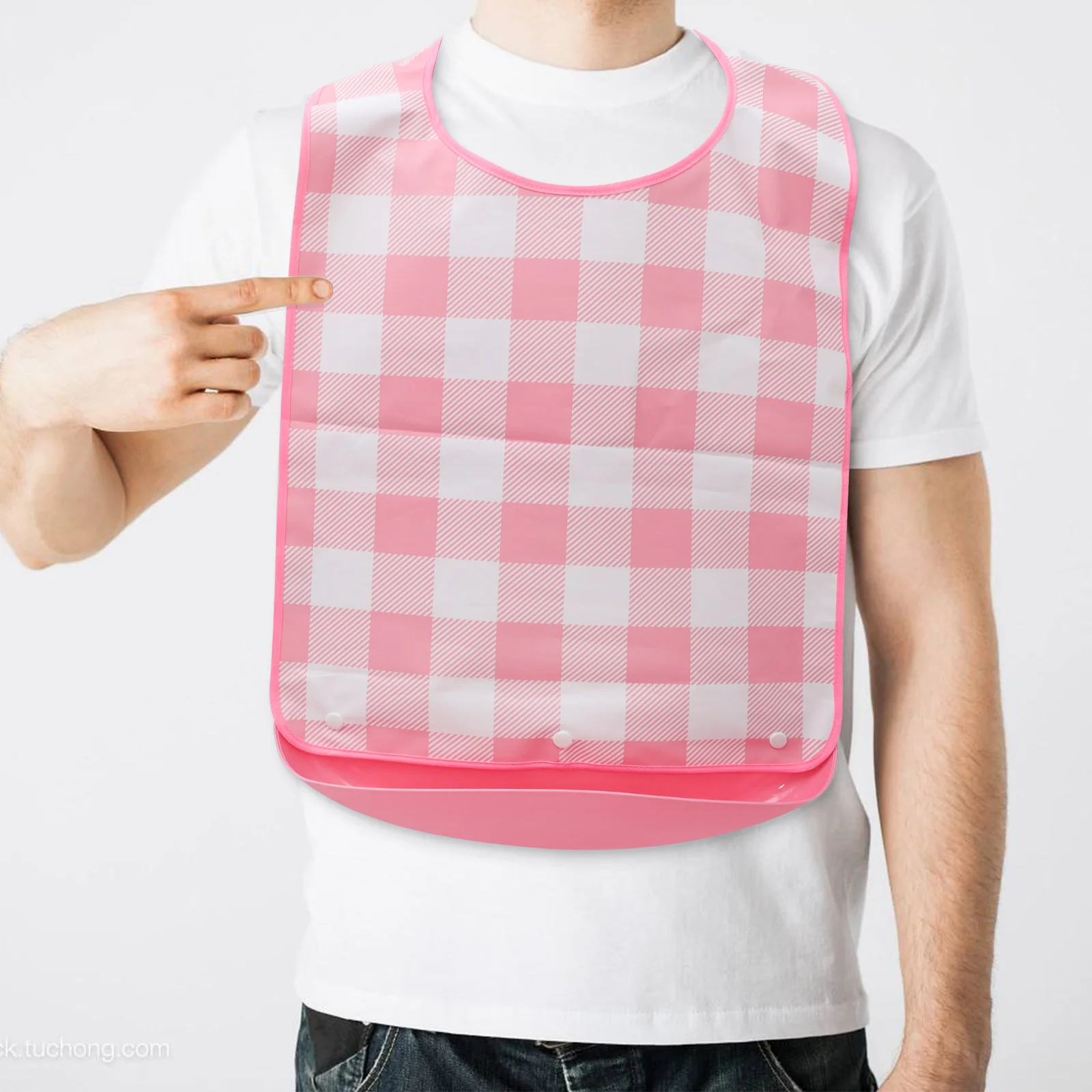 

Waterproof Rice Bag Large Bibs for Adults Washable Towel Food Catcher with Polyester Cloth Diners Elderly