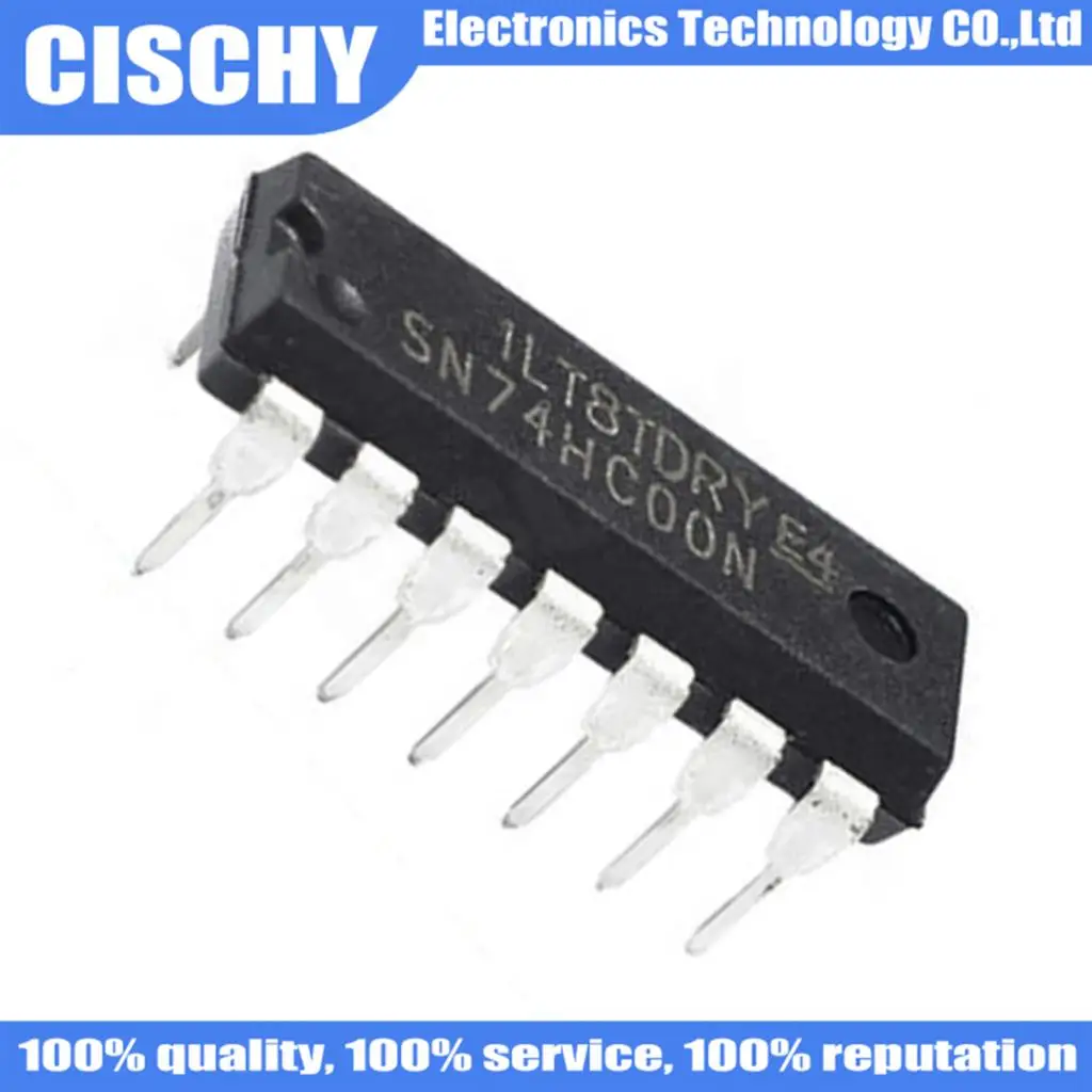 10PCS/lot SN74HC00N SN74HC00 DIP14 74HC00 DIP-14  original IC In Stock