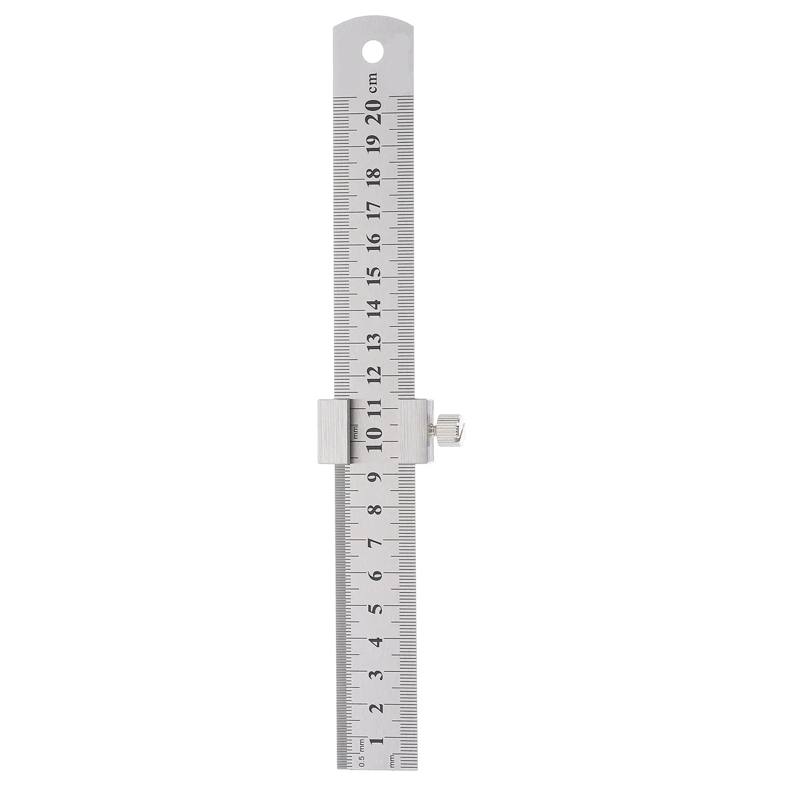 1Set Stainless Steel Thickened Metal Ruler Positioning Block Multipurpose Measurement Tool for Carpenters Architects Engineers