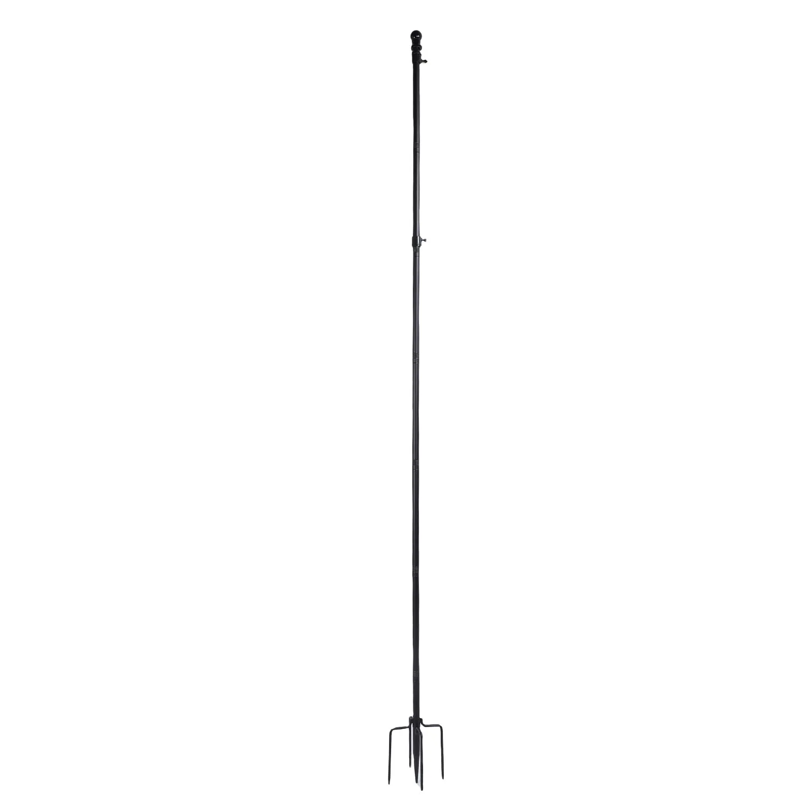 10ft Flag Pole Ground Flag Pole 10 FT Thickened Stainless Steel Outdoor Flagpole with 5 Prong Base for Garden Yard