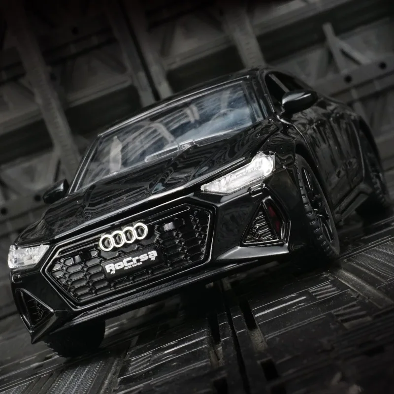 

1:32 RS7 alloy car model ornament, sound and light sports car, metal rebound, can open door, boy toy fine workmanship