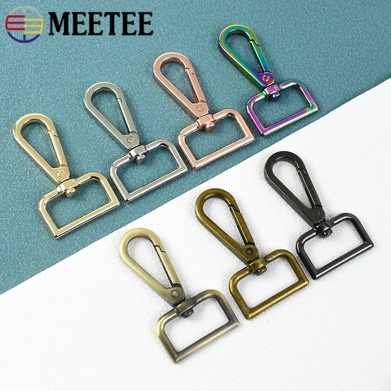 50Pcs 16/20/25/32/38mm Metal Buckle for Bag Webbing Strap Swivel Clasps Lobster Belt Carabiner Hanger Snap Hook DIY Accessories