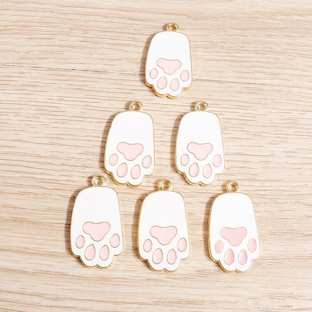 

10pcs Golden Rabbit Paw Charms Pendant Accessories for DIY Crafts Jewelry Making Small Size Lightweight Durable Smooth Surface