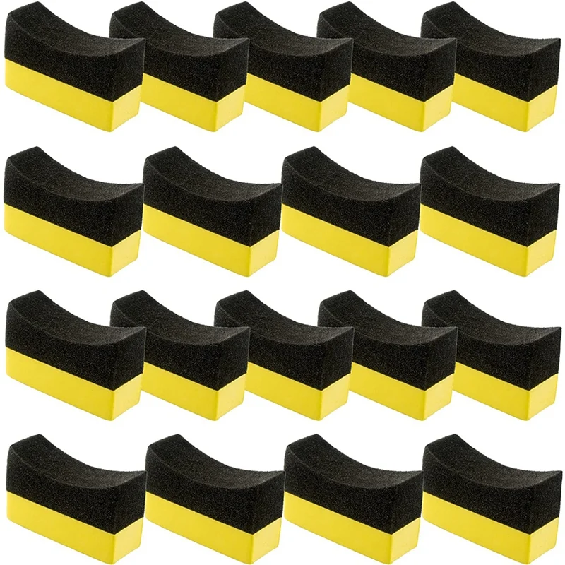 18Pack Tire Dressing Applicator Pads Tire Shine Applicator Dressing Pad Polishing Sponge For Car Glass Painted Steel