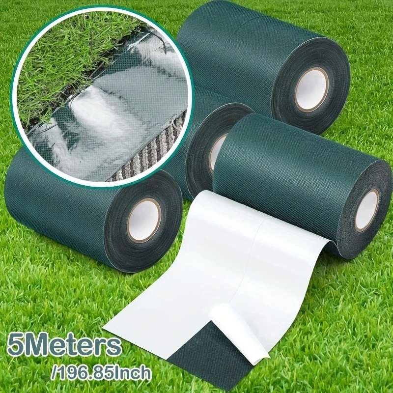 5M Double Side Artificial Turf Seam Tape Self-Adhesive Tape Jointing Tape High Viscosity Wear Resistant Lawn Greening Cloth Tape