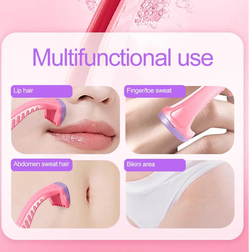 3pcs Disposable Women Razor for Bikini Rose Color Plastic Handle with Comb Manual Leg Body Hair Shaver