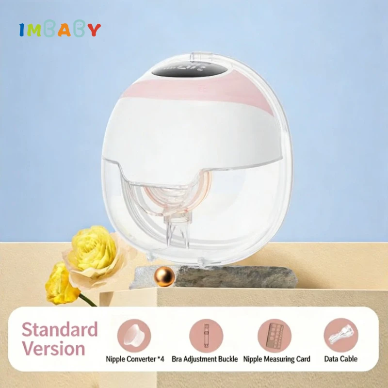Extractor de leche portátil IMBABY |   Manos libres, invisible, silencioso, fuerte succión con masaje vibratorio |   Extractor de Leche Portátil para Mamás