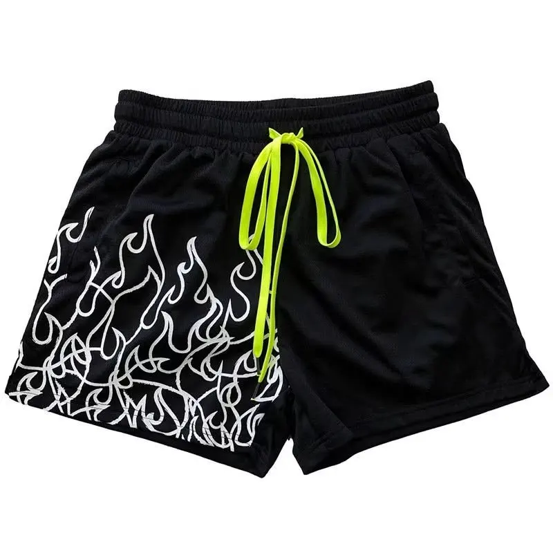 Fitness Jogging Shorts Chicano Street Sports Shorts Y2K Streetwear Beach Seaside Casual Short Pants 2024 New Summer Printed