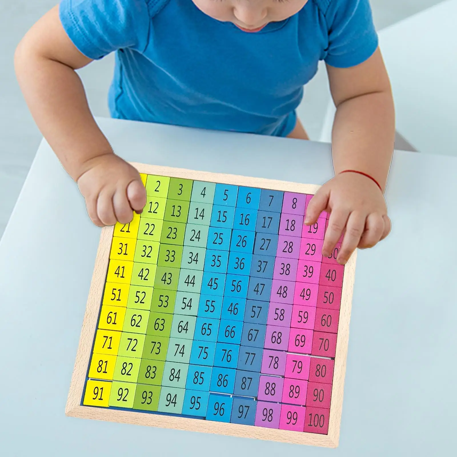 Math Learning 1-100 Number Board Educational Hundred Board Game Toy for Children