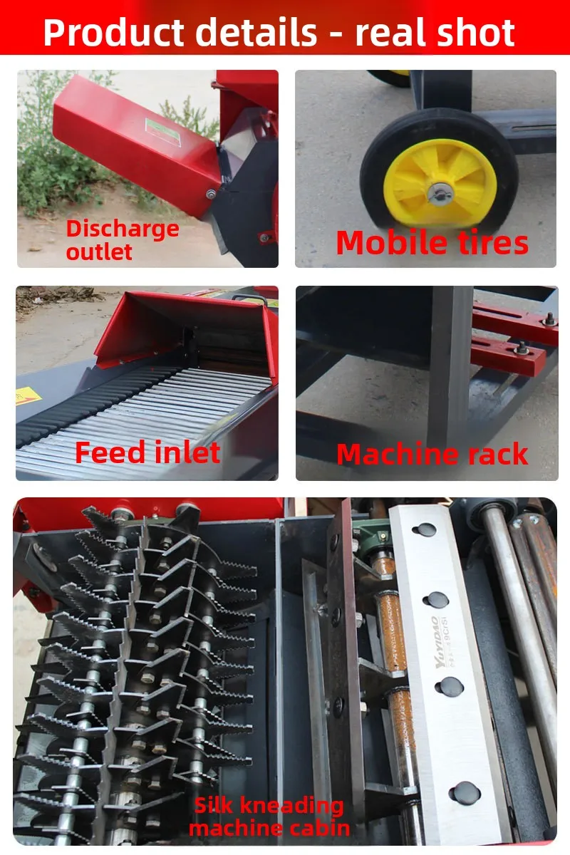 Double-outlet Forage Chopper And KneaderHigh Productivity New Condition Grass Chaff Cutter Machine