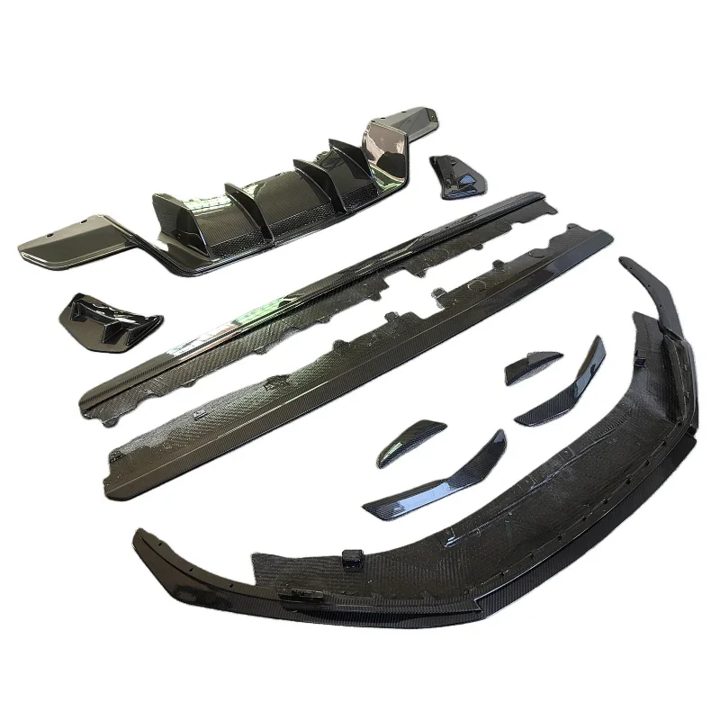 

High quality carbon fiber automotive accessories front bumper front lip rear diffuser for Audi R8 body kit