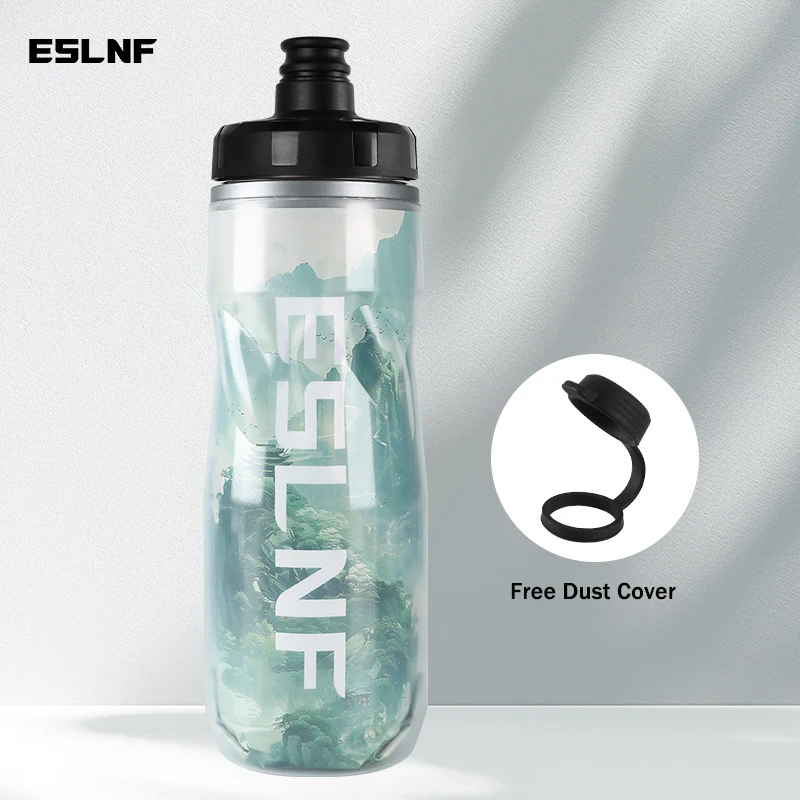AliExpress ESLNF Insulated Keep Cold Cycling Water Bottle 610ML Big Capacity Road Bicycle Bottle Squeeze MTB Bottle Sports Drinking Bottle