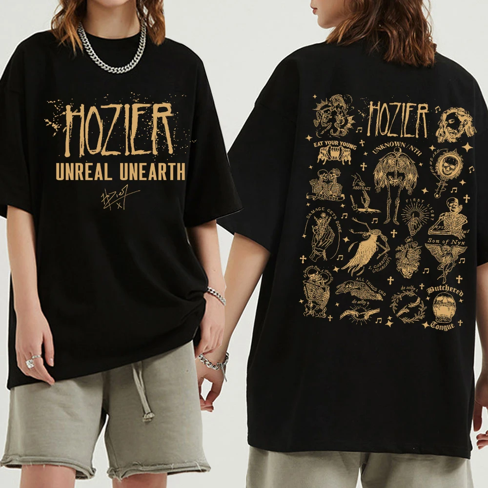 Hozier Shirt Hozier Music Album T-Shirt Steetswear Man Woman Hozier Unheard T-Shirt O-Neck Short Sleeve Shirts for Fans