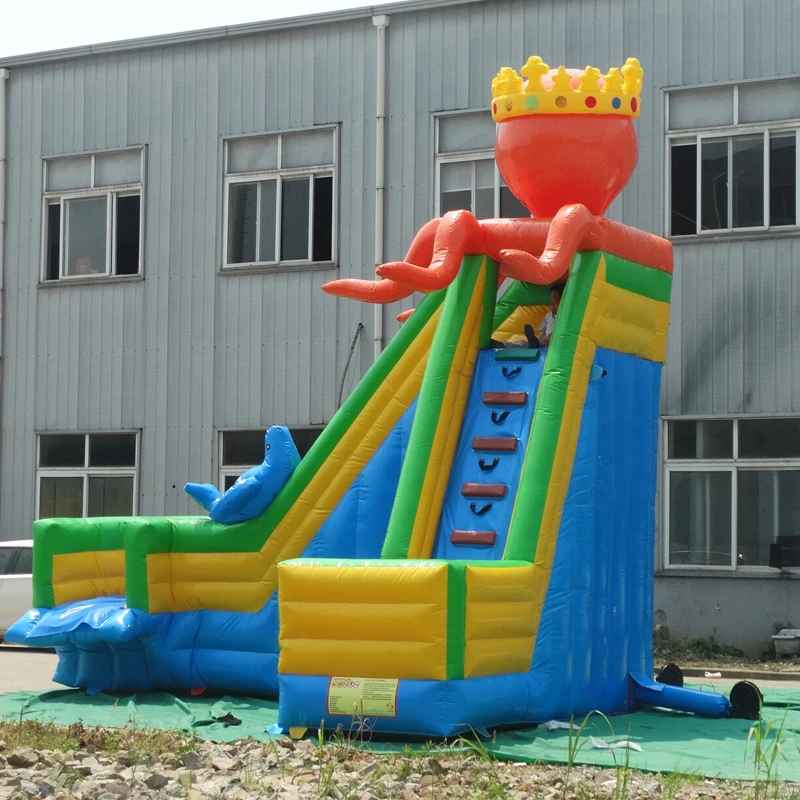 Inflatable Giant Water Slide With Pool Animal Design For Water Park Game