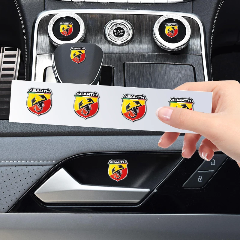 

1/2/5/10PCS Car Logo Stickers Door Side Window Body Universal Decal For Abarth Punto 124 125 500 Fiat Viaggio Car Accessory