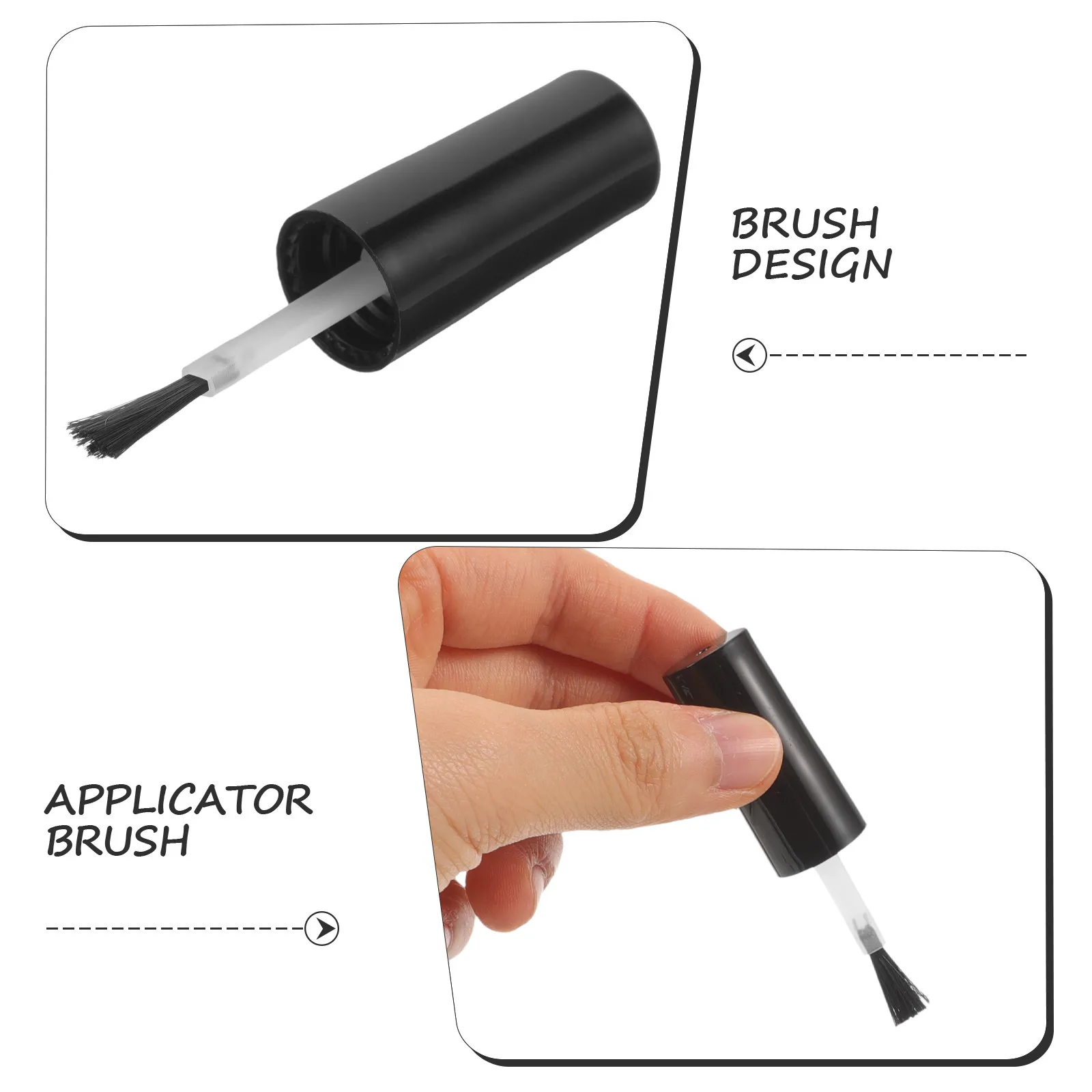 20Pcs Replacement Nail Bottle Caps with Brush for Gel Polish Bottles Home Nail Supplies Smooth Application Kit