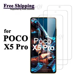 Screen Protector For Xiaomi POCO X5 Pro, Tempered Glass HD Transparent 9H Anti Scratch Case Friendly High Aluminum