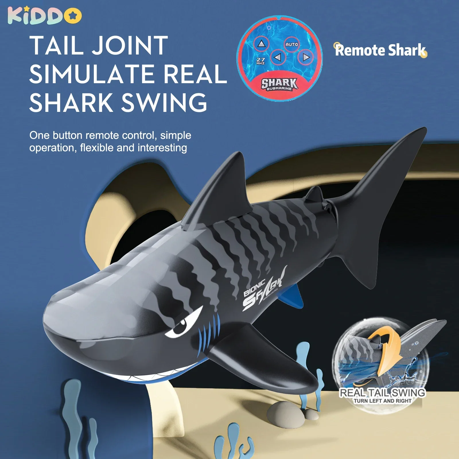Rc requin électrique télécommande animaux jouet pour enfants garçons enfants cadeaux animaux poisson piscines bain sous-marin noël